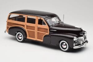 Chevrolet Fleetmaster Woody ブラック & Wood Panels Maisto 1:18 43697545B メタル - 画像 6/8