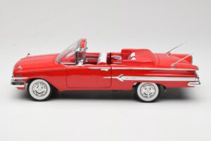 Chevrolet Impala カブリオレ レッド Welly 1:18 9864W メタル - 画像 4/8