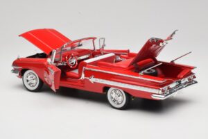 Chevrolet Impala カブリオレ レッド Welly 1:18 9864W メタル - 画像 5/8