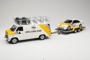 Opel Manta 400 Group B Rally Tour de Corse 1984 Chevrolet G30 サービスバン付き Otto 1:18 OT491 レジン - 画像 3/13