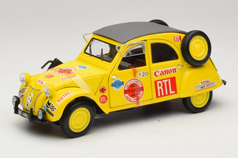 Citroen 2CV Rally イエロー Maisto 1:18 56032 メタル