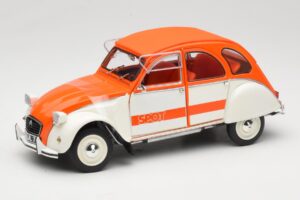 Citroen 2CV Spot オレンジ & ホワイト Solido 1:18 421183600 メタル