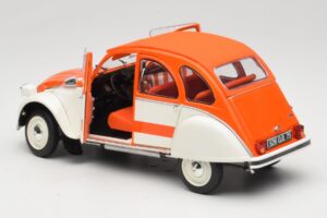 Citroen 2CV Spot オレンジ & ホワイト Solido 1:18 421183600 メタル - 画像 5/8