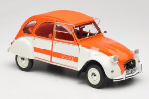 Citroen 2CV Spot オレンジ & ホワイト Solido 1:18 421183600 メタル - 画像 6/8