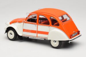 Citroen 2CV Spot オレンジ & ホワイト Solido 1:18 421183600 メタル - 画像 7/8