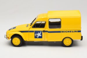 Citroen Acadiane Michelin イエロー Solido 1:18 S1800406 メタル - 画像 3/6