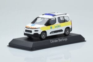 Citroen Berlingo Ambulance SAMU ホワイトイエロー Norev 1:43 155769 メタル - 画像 2/4