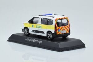 Citroen Berlingo Ambulance SAMU ホワイトイエロー Norev 1:43 155769 メタル - 画像 3/4