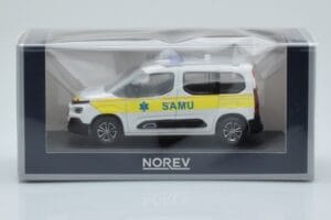 Citroen Berlingo Ambulance SAMU ホワイトイエロー Norev 1:43 155769 メタル - 画像 4/4
