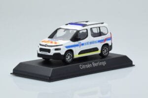 Citroen Berlingo Police Municipale v2 ホワイトブルー Norev 1:43 155768 メタル - 画像 2/4