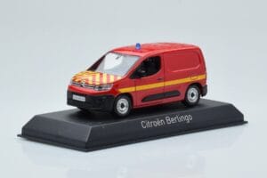 Citroen Berlingo Van Sapeurs Pompiers レッド Norev 1:43 155772 メタル - 画像 2/4