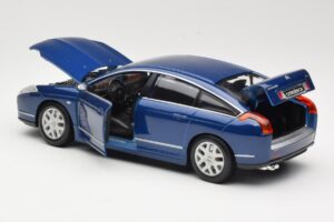 Citroen C6 ブルー Bburago 1:18 18-12073 メタル - 画像 5/8