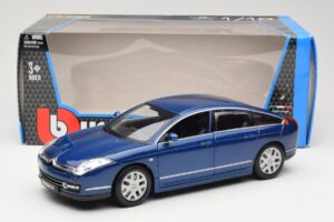 Citroen C6 ブルー Bburago 1:18 18-12073 メタル - 画像 8/8