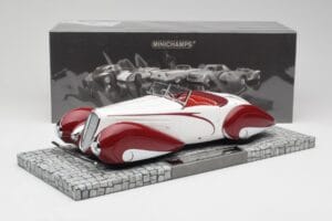 Delahaye Type 135 M カブリオレ ホワイト レッド Minichamps 1:18 107116161 レジン - 画像 6/6