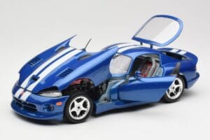 Dodge Viper GTS SR II ブルー ホワイトストライプ Bburago 1:18 3330 メタル - 画像 2/8