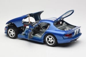 Dodge Viper GTS SR II ブルー ホワイトストライプ Bburago 1:18 3330 メタル - 画像 5/8
