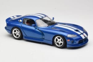Dodge Viper GTS SR II ブルー ホワイトストライプ Bburago 1:18 3330 メタル - 画像 6/8