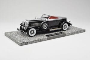 Duesenberg Model J Torpedo Disappearing Top Convertible Coupe シルバー ブラック Minichamps 1:18 107150431 レジン