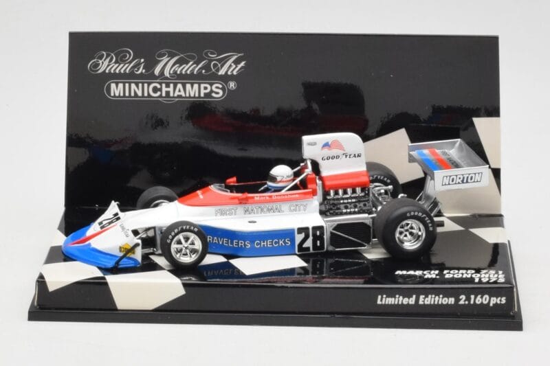 March Ford 751 #28 M. Donohue Race Car 1975 Minichamps 1:43 430750028 メタル