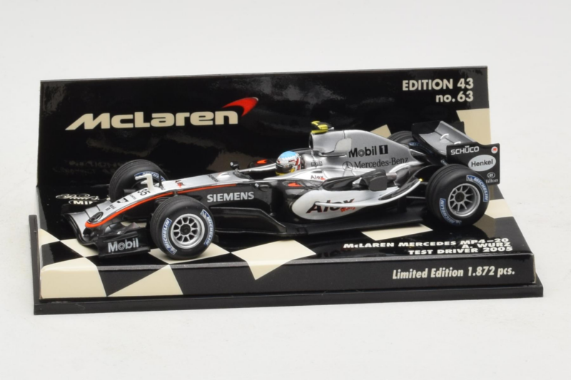 McLaren MP4-20 Mercedes A. Wurz F1 2005 Minichamps 1:43 530054355 メタル