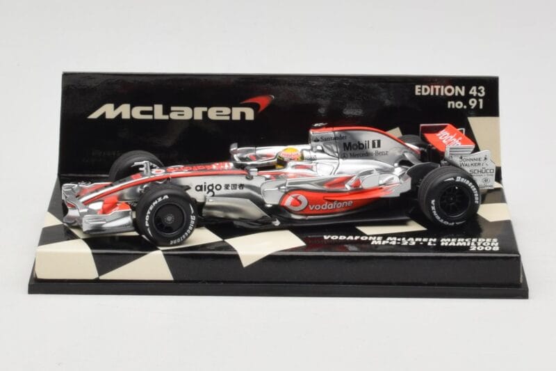 McLaren Mercedes MP4-23 #22 L. Hamilton Race Car 2008 Minichamps 1:43 530084322 メタル