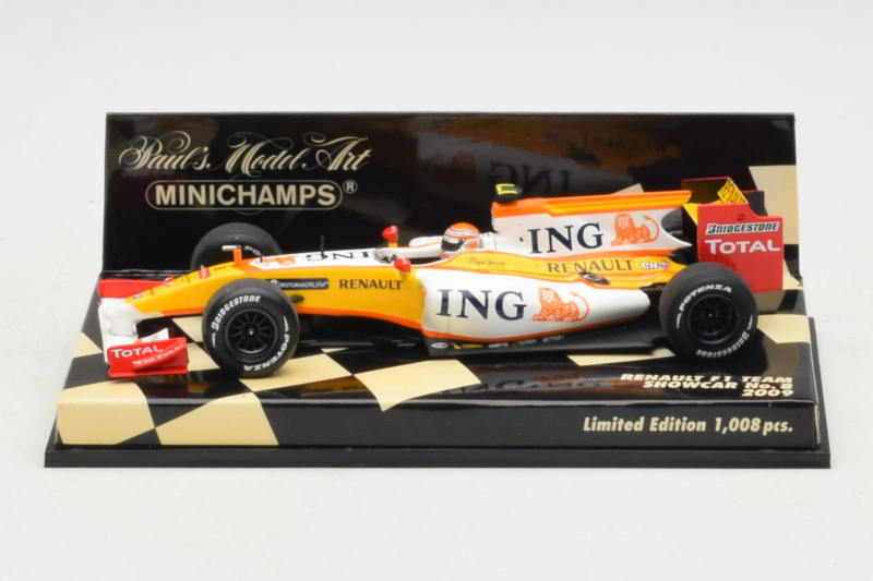Renault R29 #8 N. Piquet Jr. Showcar F1 2009 Minichamps 1:43 400090078 メタル