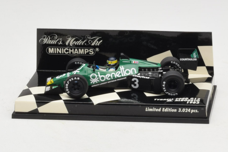 Tyrrell 012 Ford #3 M. Alboreto F1 1983 Minichamps 1:43 400830003 メタル
