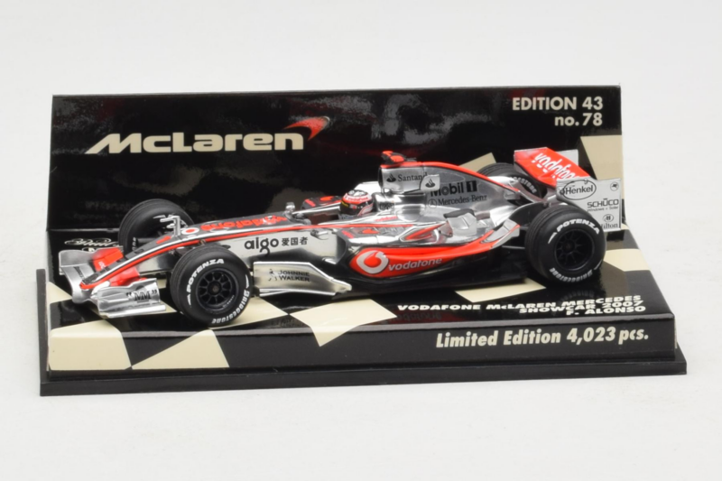 McLaren MP4-22 Mercedes #1 F. Alonso Vodafone McLaren Showcar F1 2007 Minichamps 1:43 530074371 メタル