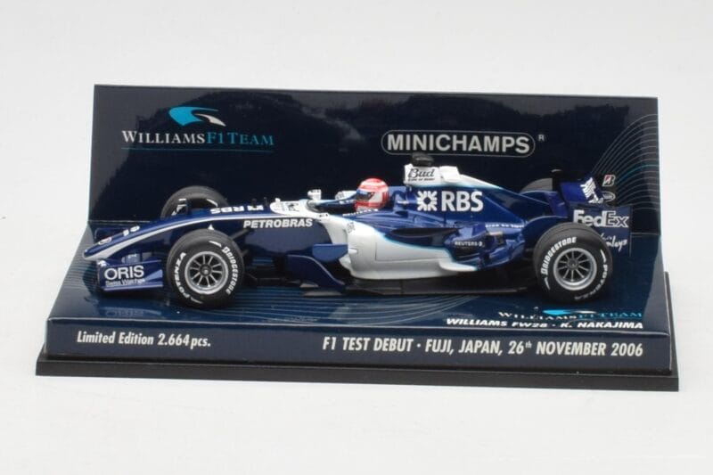Williams FW28 Toyota K. Nakajima F1 Test Debut 2006 Minichamps 1:43 400060135 メタル