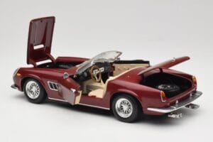 Ferrari 250 GT California Spider LWB マルーンレッド Hot Wheels 1:18 25727 メタル - 画像 5/8