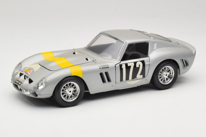 Ferrari 250 GTO #172 L. Bianchi / G. Berger Tour de France 1962 シルバー リミテッドエディション Bburago 1:18 3011-S1 メタル