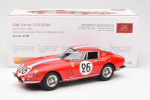 Ferrari 275 GTB Competizione #26 G. Biscaldi / A. de Bourbon Team Hugus 24 Hours of Le Mans 1966 CMC 1:18 M-199 メタル - 画像 6/6