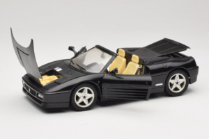 Ferrari 348 Spider ブラック シルバーホイール付き Mira 1:18 6918 メタル - 画像 2/8