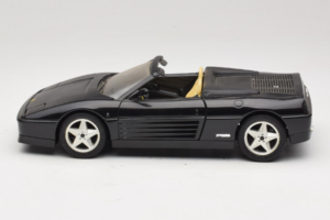 Ferrari 348 Spider ブラック シルバーホイール付き Mira 1:18 6918 メタル - 画像 4/8