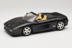 Ferrari 348 Spider ブラック シルバーホイール付き Mira 1:18 6918 メタル