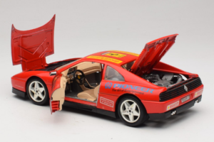 Ferrari 348tb Pirelli レッド Bburago 1:18 3039-P2 メタル - 画像 5/8