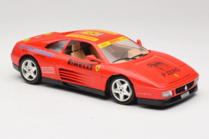 Ferrari 348tb Pirelli レッド Bburago 1:18 3039-P2 メタル - 画像 6/8
