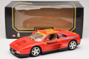 Ferrari 348tb Pirelli レッド Bburago 1:18 3039-P2 メタル - 画像 8/8