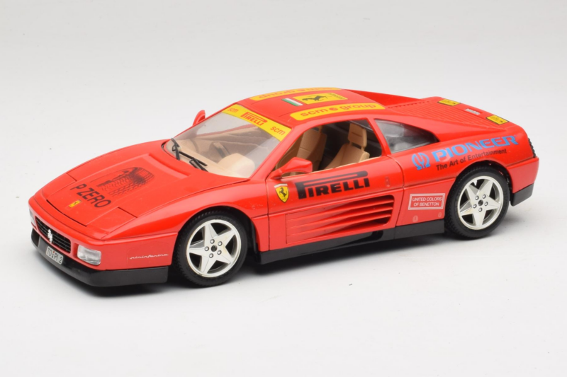 Ferrari 348tb Pirelli レッド Bburago 1:18 3039-P2 メタル