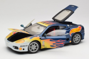 Ferrari 360 Modena Challenge #5 Hot Wheels Purple Fire Livery 1999 Bburago 1:18 29619 メタル - 画像 2/8
