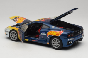 Ferrari 360 Modena Challenge #5 Hot Wheels Purple Fire Livery 1999 Bburago 1:18 29619 メタル - 画像 5/8