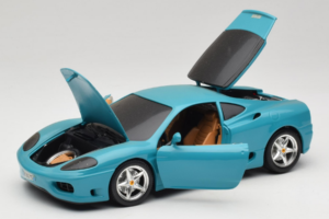 Ferrari 360 Modena Migros リミテッドエディション 333台 ブルー Bburago 1:18 3358-G1 メタル - 画像 2/8