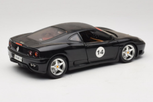 Ferrari 360 Modena #14 ブラック リミテッドエディション Bburago 1:18 3368-B1 メタル - 画像 3/8
