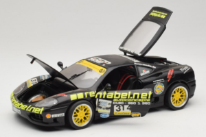 Ferrari 360 Modena Rentabel #314 Gagliardi ブラック Bburago 1:18 3378-B1 メタル - 画像 2/8