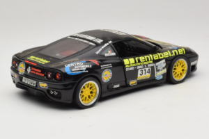 Ferrari 360 Modena Rentabel #314 Gagliardi ブラック Bburago 1:18 3378-B1 メタル - 画像 3/8