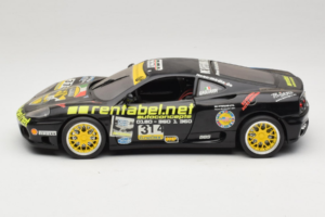 Ferrari 360 Modena Rentabel #314 Gagliardi ブラック Bburago 1:18 3378-B1 メタル - 画像 4/8