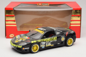 Ferrari 360 Modena Rentabel #314 Gagliardi ブラック Bburago 1:18 3378-B1 メタル - 画像 8/8