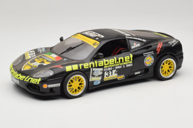 Ferrari 360 Modena Rentabel #314 Gagliardi ブラック Bburago 1:18 3378-B1 メタル
