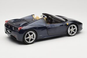 Ferrari 458 Italia Spider Dark Blue Metallic Hot Wheels 1:18 X5529 メタル - 画像 3/8