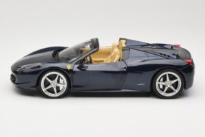 Ferrari 458 Italia Spider Dark Blue Metallic Hot Wheels 1:18 X5529 メタル - 画像 4/8